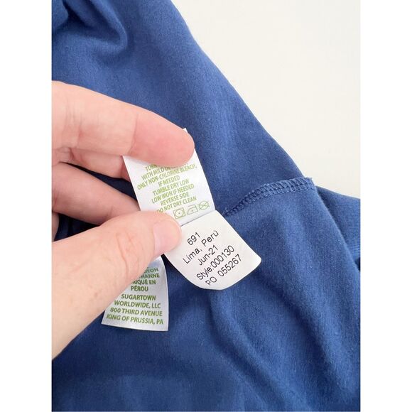 Lilly Pulitzer Womens Oyster Bay Navy Seen And Herd Finn Top Shirt Small - Picture 6 of 6